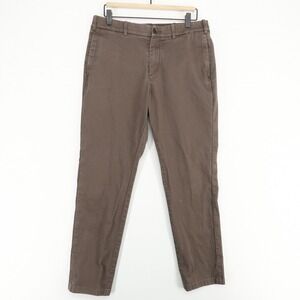 Hill City Everyday‎ Pant Mens 32X32 Washed Brown Stretch Chino